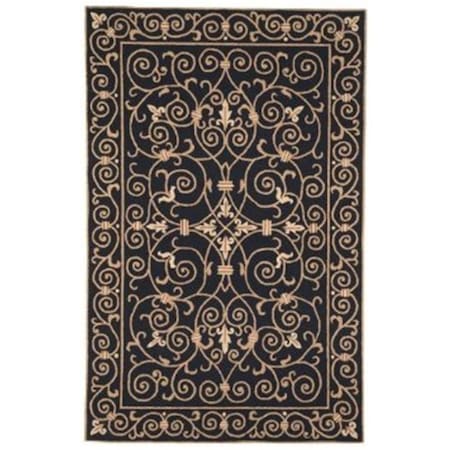 Safavieh 2 ft. - 6 in. x 8 ft. Runner- Transitional Chelsea Black Hand Hooked Rug HK11A-28